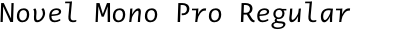 Novel Mono Pro Regular Italic